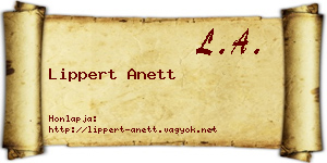 Lippert Anett névjegykártya